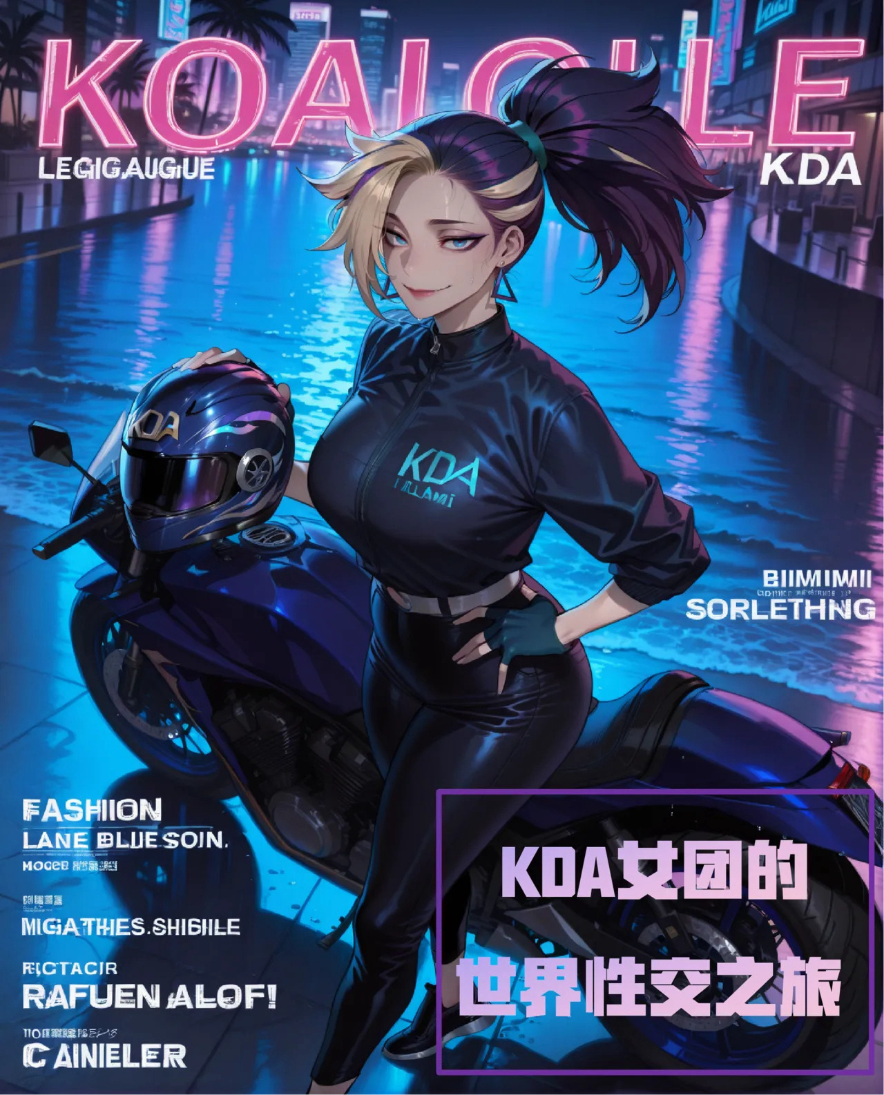 [3D/AI/Bilibili格温酱] KDA女团的全球性爱巡演 (英雄联盟漫画) [200M]-Bro18社区